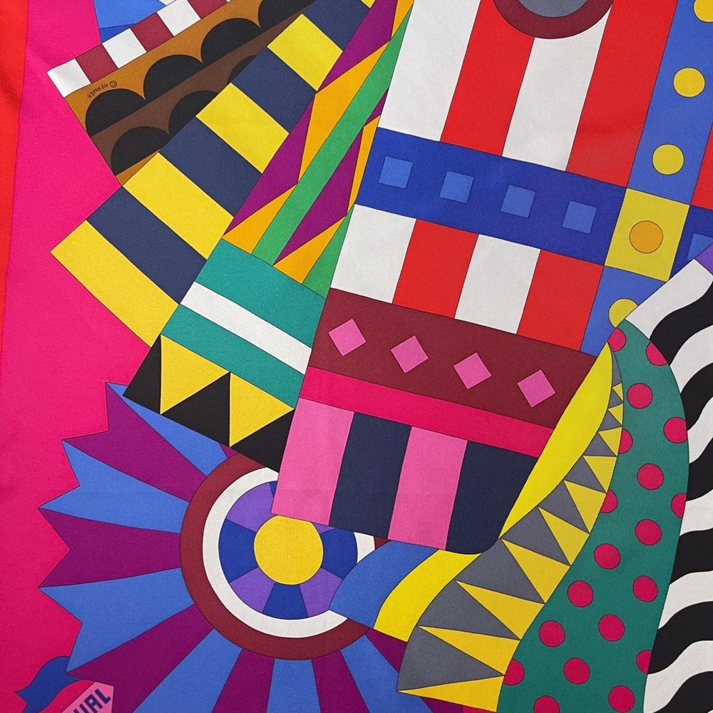 New w/tags and box-HERMÈS CHEVAL de FÊTE Silk Scarf 2021 designed by Jan Bajtlik - Picture 5 of 8